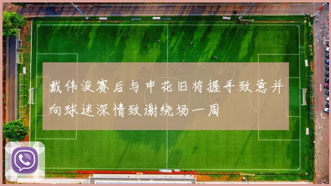 戴伟浚赛后与申花旧将握手致意并向球迷深情致谢绕场一周